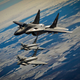 Illustration for article titled These Shots Of Fulcrums and Eurofighters Over Lithuania Are Amazing